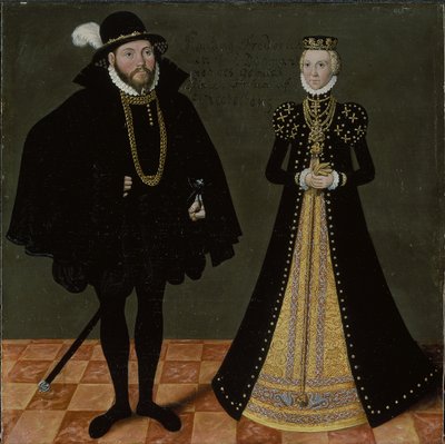 Unidentified German Royal Couple, c.1580-1600 by Lucas the Younger Cranach